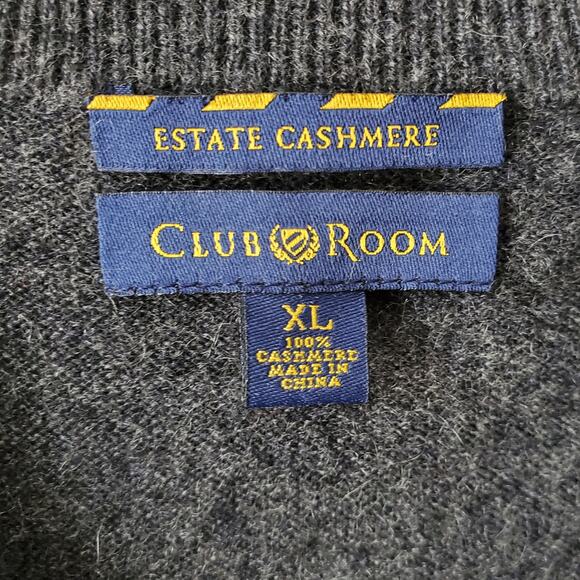 Men Classic Gray Cashmere Sweater Vest XL Preppy Academia Relaxed Casual Career - Picture 3 of 8